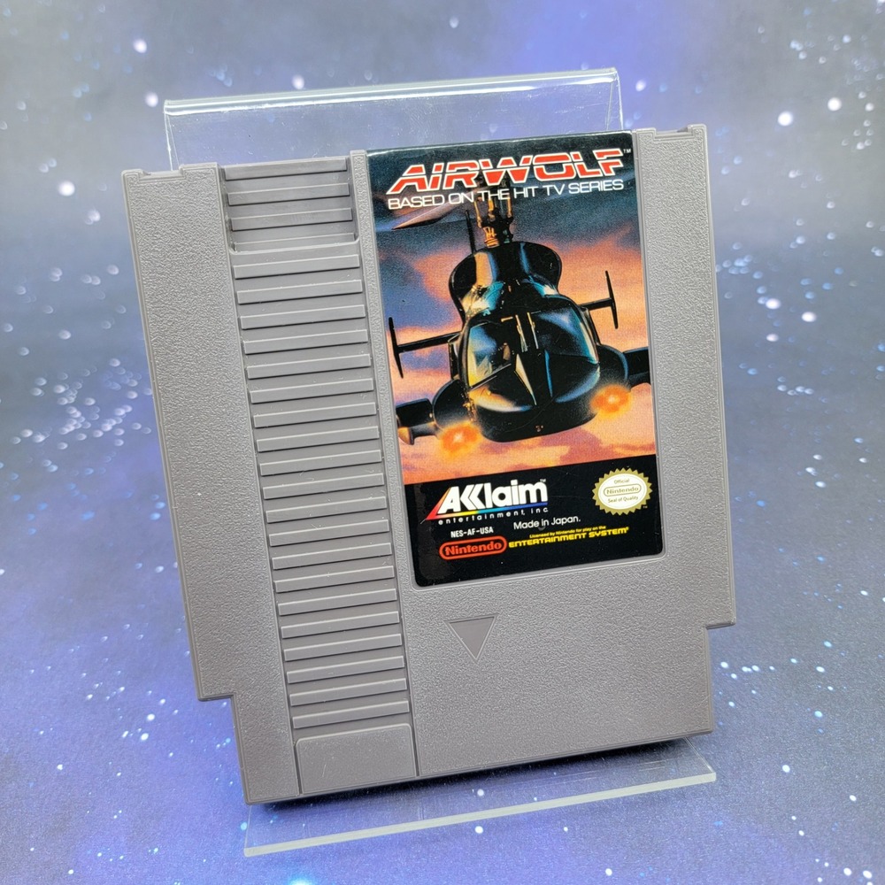 Airwolf Nintendo NES Game Cartridge Acclaim NES-AF-USA Retro Vintage 1989